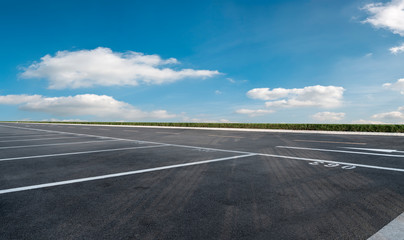 Road surface and sky cloud landscape..