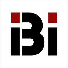 BI, IBI, BII initials geometric letter company logo