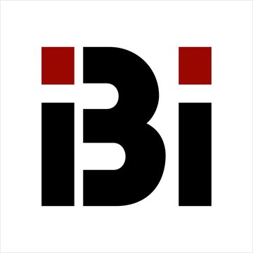BI, IBI, BII initials geometric letter company logo