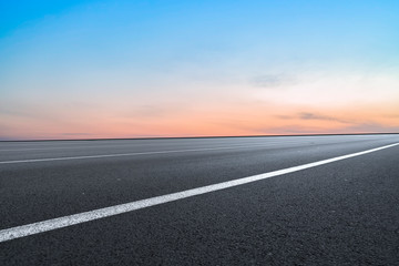 Road surface and sky cloud landscape..