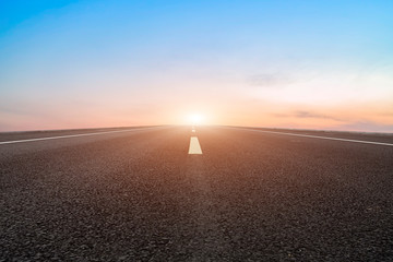 Road surface and sky cloud landscape..