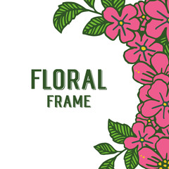 Vector illustration various decorative green leafy floral frame