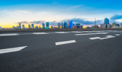 Obraz premium Urban Road, Highway and Construction Skyline..