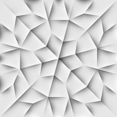 Seamless islam pattern with geometric tiled cells made from shadows and lights in origami style