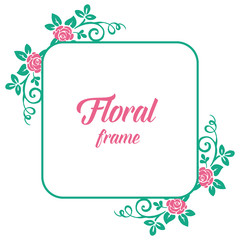 Vector illustration abstract decoration leaf flower frame