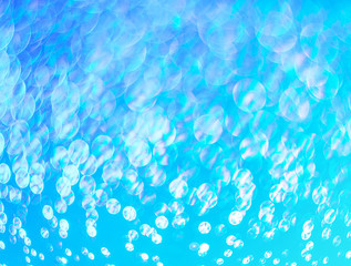 Drops of water  on the turquoise background 