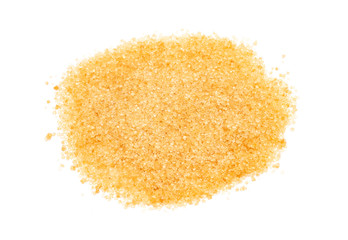 A heap of brown sugar isolated on white
