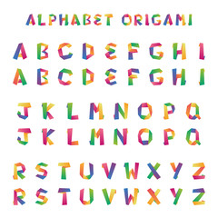 Alphabet et lettres en origami - Abécédaire