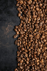 Roasted coffee beans background