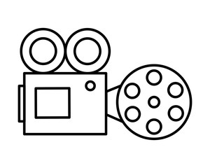 video camera and movie tape icon