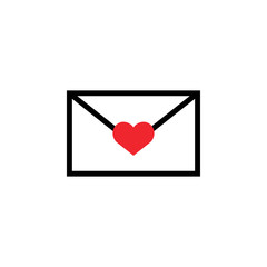 Love letter icon design template vector isolated