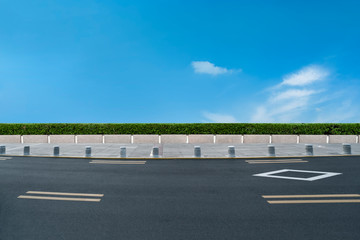 Road surface and sky cloud landscape..