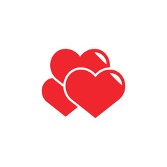 Heart love icon design template vector isolated