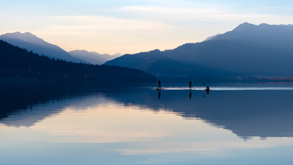 Paddle boat on the Eerie Lake
