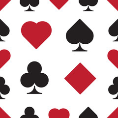 Card symbol seamless flat vector background