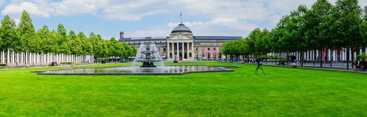 Panoramafoto Casino Stadtpark Wiesbaden
