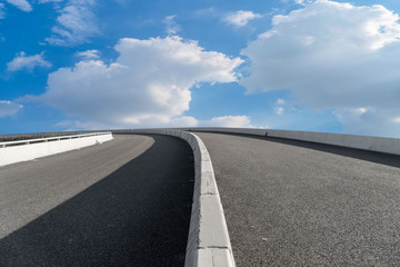 Road surface and sky cloud landscape..