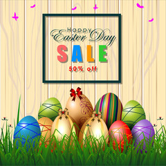 Abstract of Easter eggs. Banner and Background Template. Vector and Illustration, EPS 10