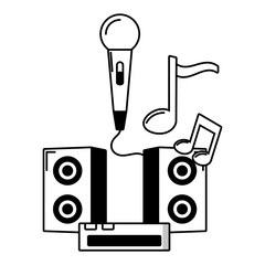 microphone speakers console music