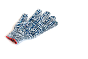 Work gloves blue on a white background
