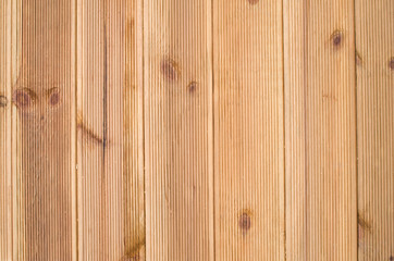 Naklejka premium New wooden boards on floor close up