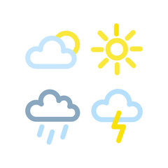Simple weather icon set
