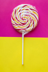 lollipop on a colored background