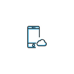 Smart Phone icon design. Interaction icon line vector illustration
