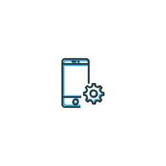 Smart Phone icon design. Interaction icon line vector illustration