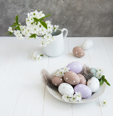 Plate with easter eggs