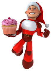Fun Super Santa Claus - 3D Illustration