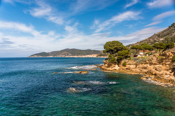 Fototapeta na wymiar Beautiful Rocky Mediterranean Coast of Southern Italy