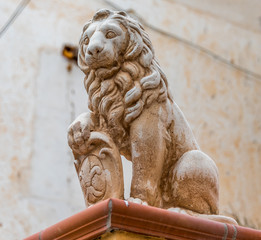 Typical Lion Statue in Southern Italy