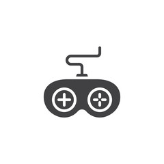 Game controller vector icon. filled flat sign for mobile concept and web design. Gamepad joystick glyph icon. Symbol, logo illustration. Pixel perfect vector graphics