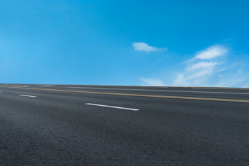 Road surface and sky cloud landscape..