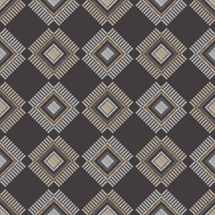 Naklejka premium Ethnic boho seamless pattern. Patchwork texture. Weaving. Traditional ornament. Tribal pattern. Folk motif. Can be used for wallpaper, textile, invitation card, wrapping, web page background.