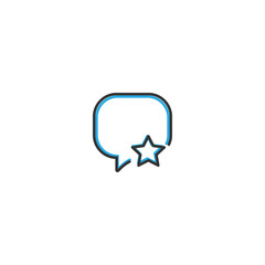 Speech bubble icon design. Interaction icon line vector illustration