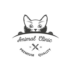 The Vintage Logotype of Animal Clinic.