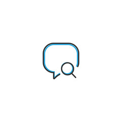 Speech bubble icon design. Interaction icon line vector illustration