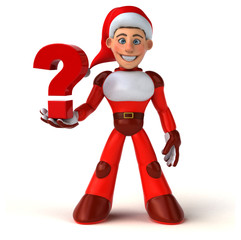 Fun Super Santa Claus - 3D Illustration