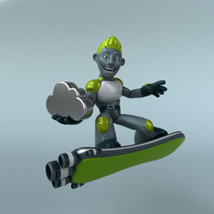 Green Robot - 3D Illustration