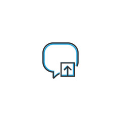 Speech bubble icon design. Interaction icon line vector illustration
