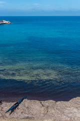 Obraz premium Turquoise Blue Southern Italian Mediterranean Sea on a Sunny Day