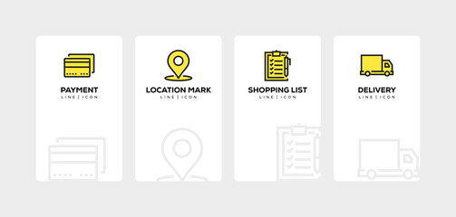 SHOPPING LINE ICON SET