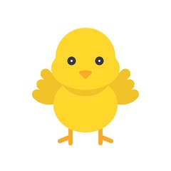 Chick vector, Isolated Easter flat style icon