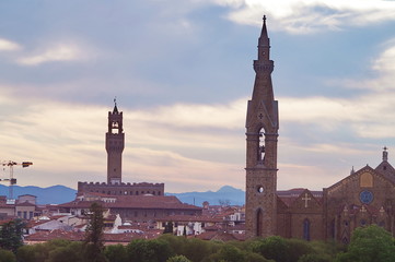 Obraz premium View of Florence from Zecca tower, Tuscany, Italy