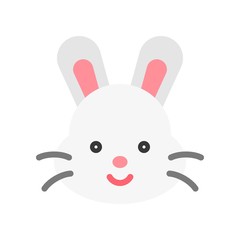 Bunny vector, Isolated Easter flat style icon