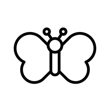 Butterfly Vector, Easter Line Icon Editable Stroke