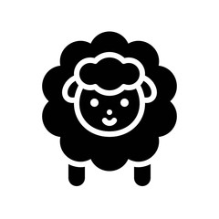 Sheep vector, Isolated Easter solid style icon