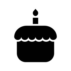 Cake vector, Isolated Easter solid style icon